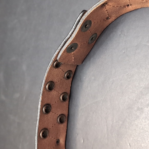 Cirque De Soleil Women's Brown Leather Studded Belt,M. - Picture 3 of 10